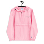 Load image into Gallery viewer, Summer FIRE Embroidered Champion Packable Jacket   &gt;Blue/Pink&lt;
