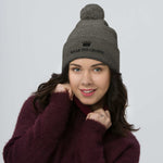 Load image into Gallery viewer, WEAR THE CROWN Grey Pom-Pom Beanie
