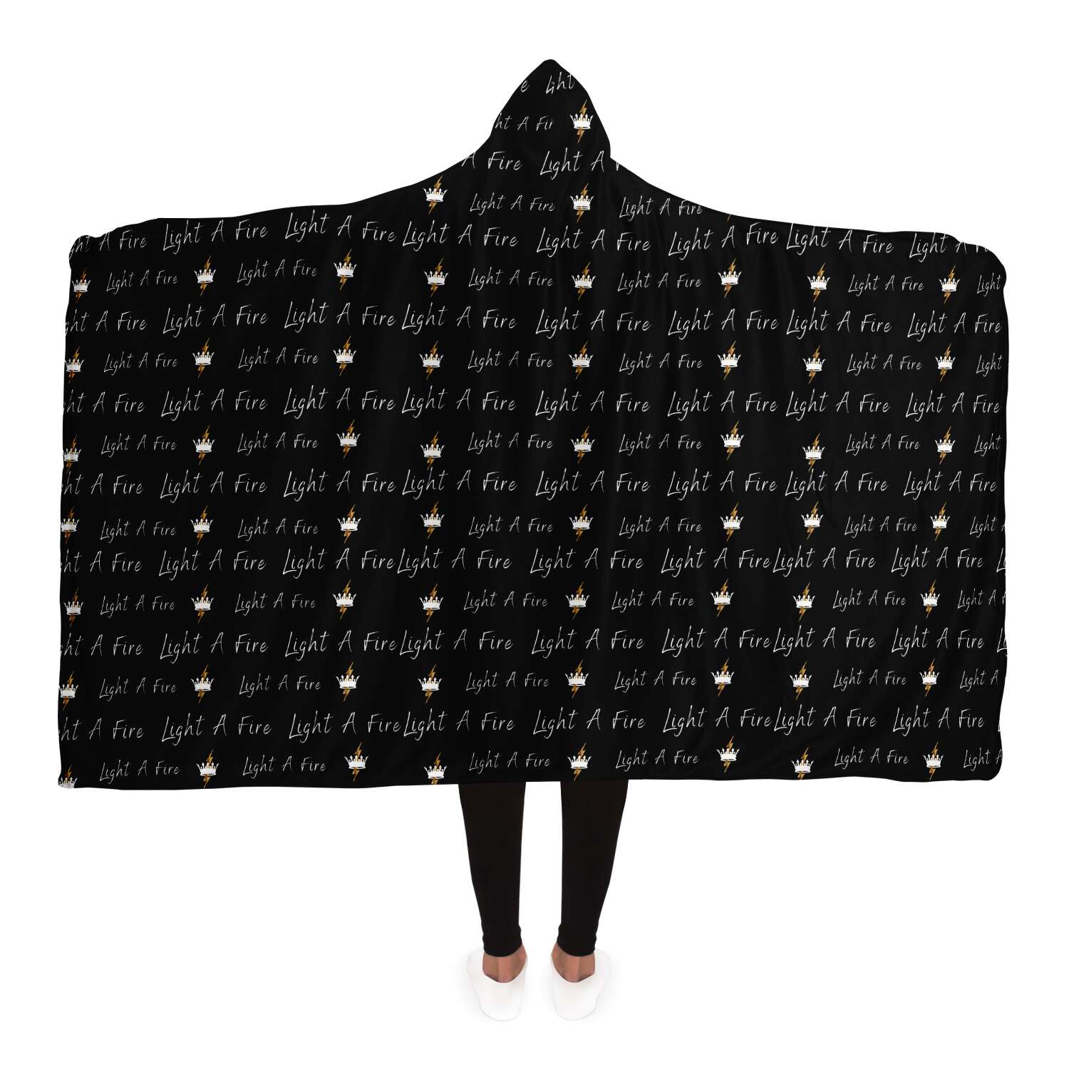 FIRE on the Wall Hooded Blanket