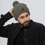 Load image into Gallery viewer, WEAR THE CROWN Grey Pom-Pom Beanie
