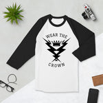 Load image into Gallery viewer, REP THE CROWN 3/4 sleeve raglan shirt
