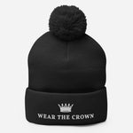 Load image into Gallery viewer, WEAR THE CROWN Pom-Pom Beanie
